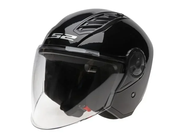 קסדה 3/4 אל אס 2 איירפלו 2 שחור מבריק - LS2 OF616 AIRFLOW II SOLID GLOSS BLACK