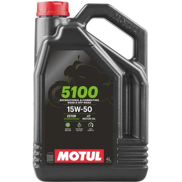 שמן מנוע מוטול למנועי 4 פעימות בנפח 4 ליטר - MOTUL 5100 4T 15W50