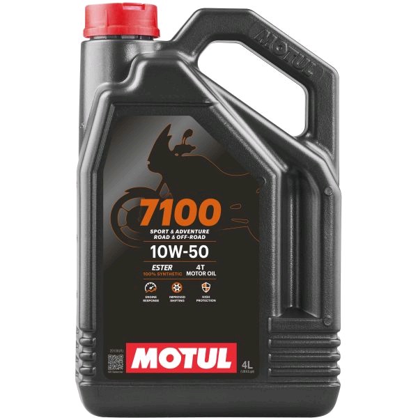 שמן מנוע מוטול למנועי 4 פעימות בנפח 4 ליטר - MOTUL 7100 4T 10W50