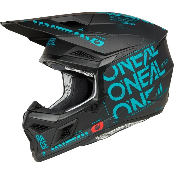 קסדת שטח אוניל שחור/ כחול מט - ONEAL 3SRS STATIC MATT BLACK/ BLUE