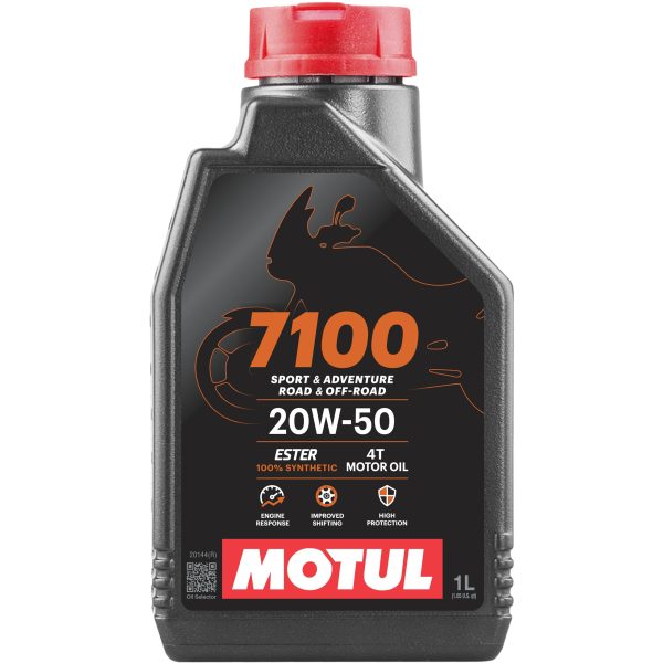 שמן מנוע מוטול למנועי 4 פעימות בנפח 1 ליטר - MOTUL 7100 4T 20W50