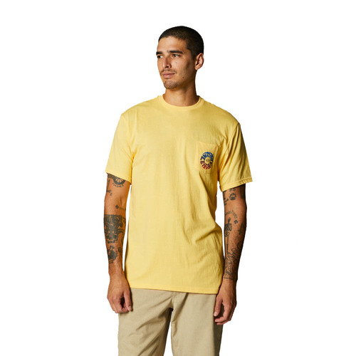 חולצה קצרה פוקס צהוב - FOX REVOLVER SS POCKET TEE
