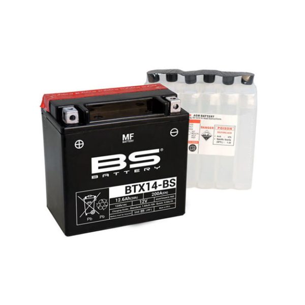 מצבר BS BATTERY - BTX14-BS (אחריות לשנה)