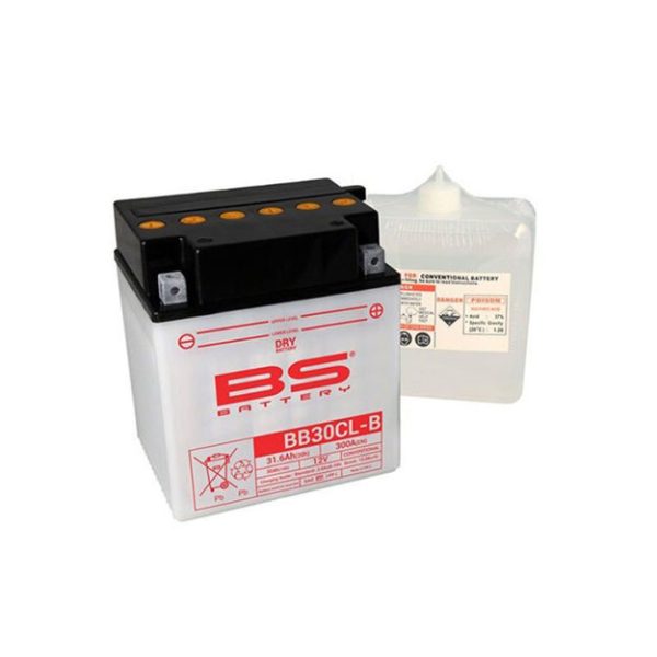 מצבר BS BATTERY - DRY BB30CL-B (אחריות לשנה)