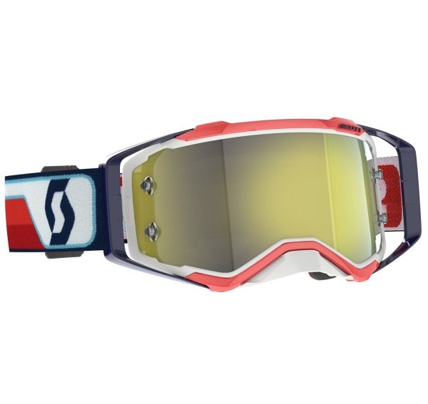 משקפי אבק סקוט כחול/ אדום/ לבן - עדשה צהובה – SCOTT PROSPECT