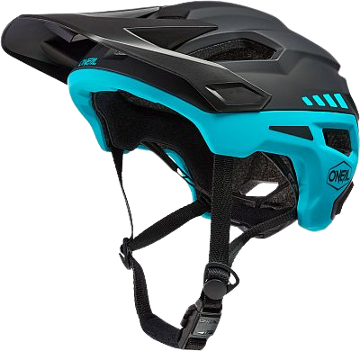 קסדת רכיבה לאופניים אנדורו/ אול מאונטיין אוניל שחור/ תכלת - ONEAL TRAILFIDER V.23