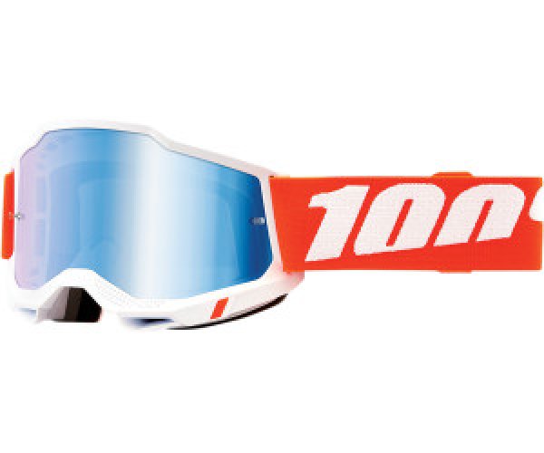 משקפי אבק 100% כתום/ לבן עדשת מראה –  ACCURI 2 GOGGLE WHITE/ ORANGE MIRROR LENS