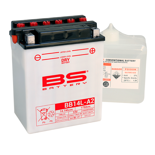 מצבר BS BATTERY - DRY BB14L-A2 (אחריות לשנה)