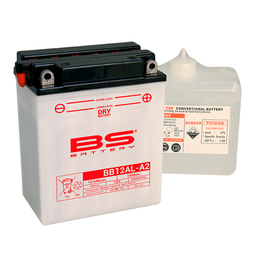 מצבר BS BATTERY - DRY BB12AL-A2 (FA) (אחריות לשנה)