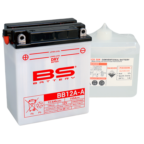מצבר BS BATTERY - DRY BB12A-A (FA) (אחריות לשנה)