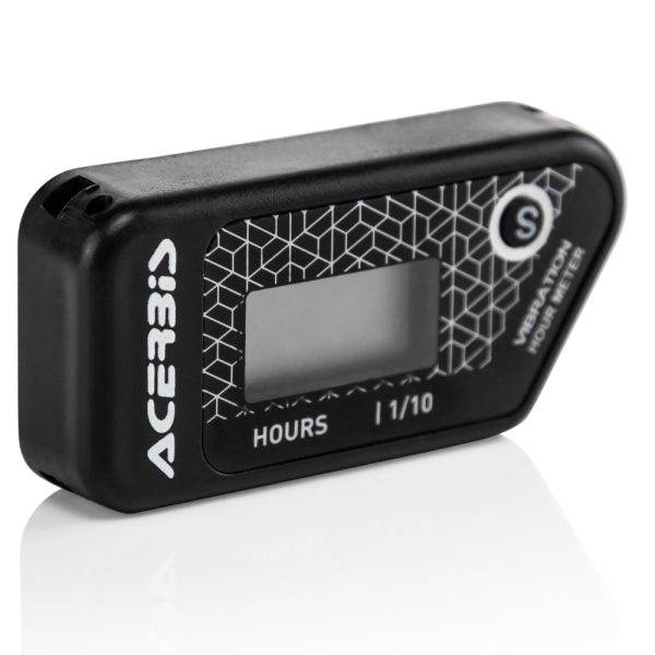 שעון שעות אלחוטי אצ'רביס לאופנועי שטח שחור - ACERBIS WIRELESS HOUR CLOCK