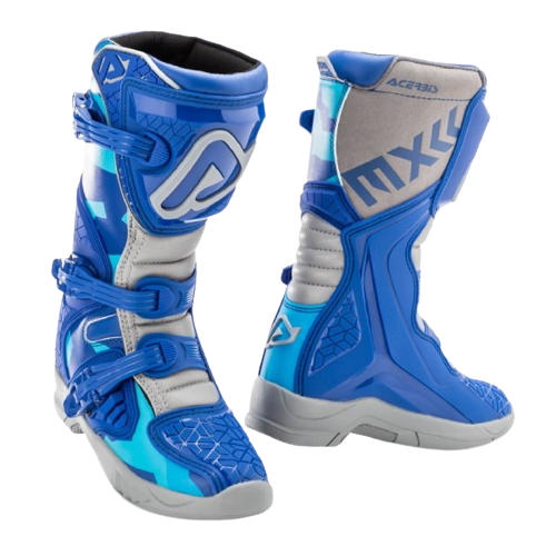 מגפי רכיבה ילדים אצ'רביס כחול/ אפור - ACERBIS X-TEAM BOOTS