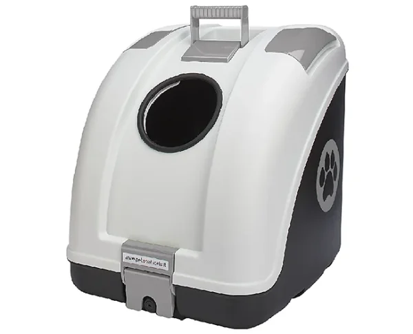 ארגז נשיאה לבעלי חיים לקטנועים / אופניים / רכבים לבן/ אפור/ שחור - PET ON WHEELS PROTECT