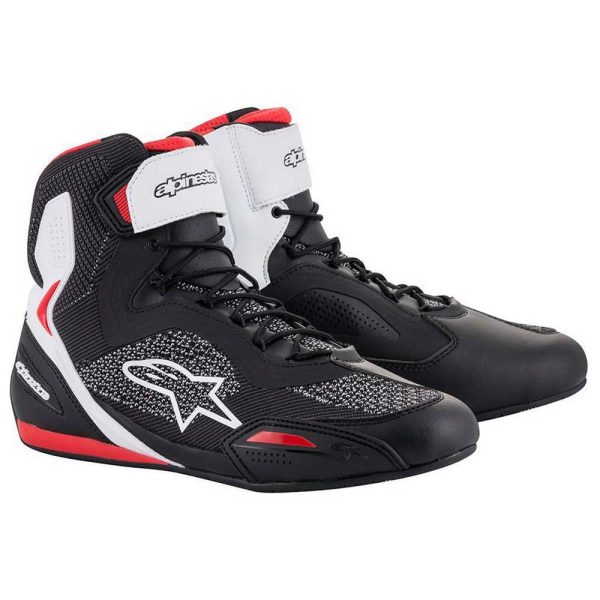 נעלי רכיבה אלפינסטארס שחור/ לבן/ אדום - ALPINESTARS FASTER 3