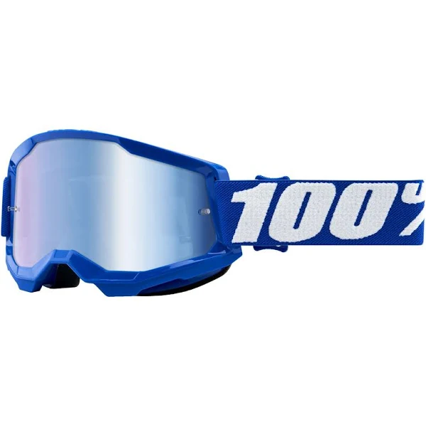 משקפי אבק 100% כחול עדשת מראה - STRATA 2 FLUO GOGGLE BLUE