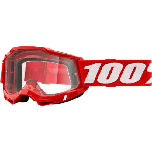 משקפי אבק 100% אדום עדשה שקופה - STRATA 2 GOGGLE RED