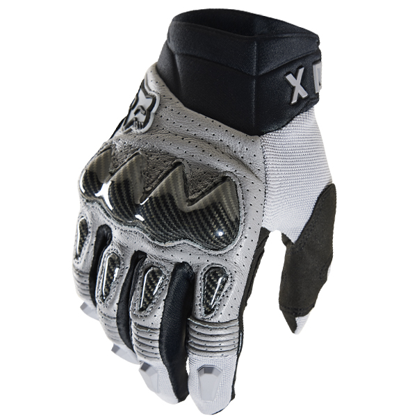 כפפות רכיבה פוקס אפור/ שחור - FOX BOMBER CE V22