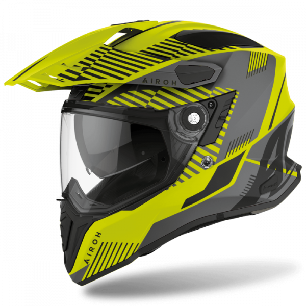 קסדת אדוונצ'ר אירו קומנדר צהוב/ אפור - AIROH COMMANDER BOOST