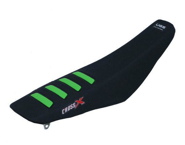 כיסוי מושב לאופנוע שטח קווסאקי שחור/ ירוק - CROSS X RACING SEAT COVER KAWASAKI 250/450 KXF 19-22