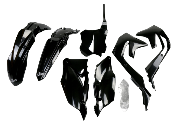 סט פלסטיקה קומפלט מבית UFO עבור קווסאקי KAWASAKI KXF 450 17-21 COMPLETE BODY KIT צביעה שחורה