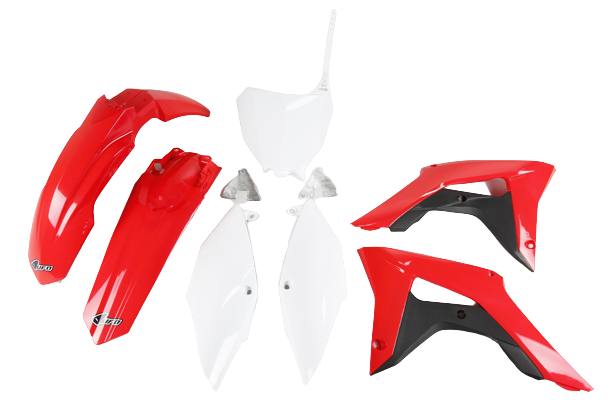 סט פלסטיקה קומפלט מבית UFO עבור הונדה COMPLETE BUDY KIT HONDA CRF 250R/450R 2018-2021 צביעה מקורית אדום/ לבן