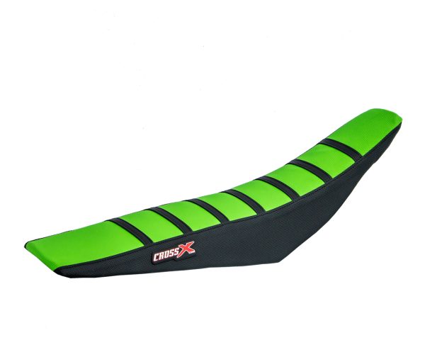 כיסוי מושב לאופנוע שטח קווסאקי ירוק/ שחור - CROSS X RACING SEAT COVER KAWASAKI 85/100 KXF 11-22