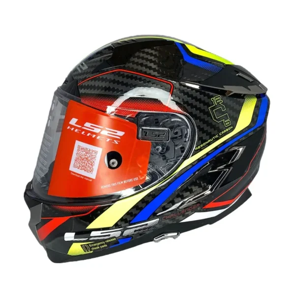 קסדה מלאה אל אס 2 צ'לנג'ר קרבון אדום/ כחול/ צהוב – LS2 FF327 CHALLENGER FORCE RED BLUE YELLOW
