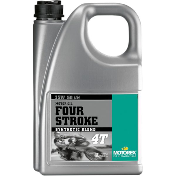 שמן מנוע מוטורקס למנועי 4 פעימות בנפח 4 ליטר – MOTOREX FOUR STORKE 4T 15W50