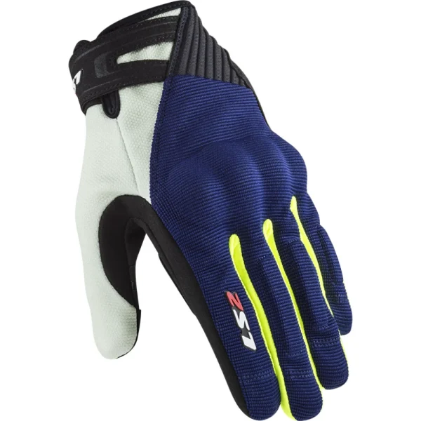 כפפות רכיבה קיץ אל אס 2 כחול/ צהוב - LS2 DART 2 GLOVES BLUE HIV-YELLOW