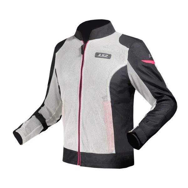 מעיל קיץ נשים אל אס 2 אבו אפור/ שחור / ורוד - LS2 AIRY EVO LADY JACKET BLACK GREY RED