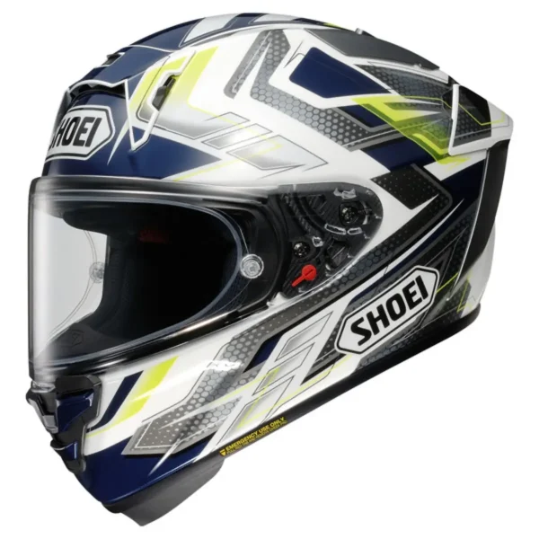קסדה מלאה שואי כחול/ צהוב/ לבן – SHOEI X-SPR PRO ESCALATE TC-2