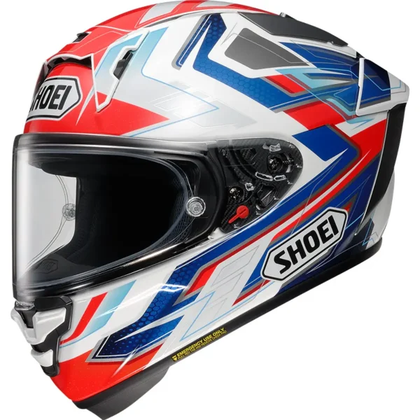 קסדה מלאה שואי לבן/ אדום/ כחול – SHOEI X-SPR PRO ESCALATE TC-10