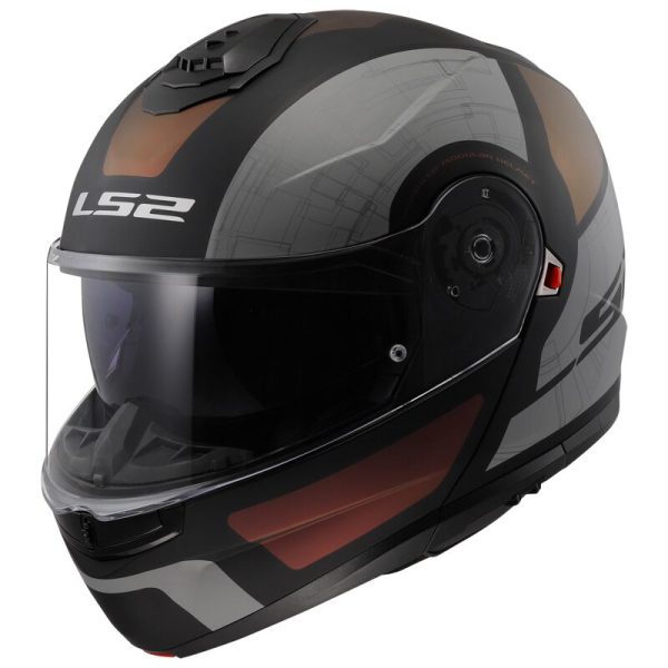 קסדה נפתחת אל אס 2 סטרוב שחור/ סגול - LS2 FF908 STROBE II ORION BLACK PURPLE