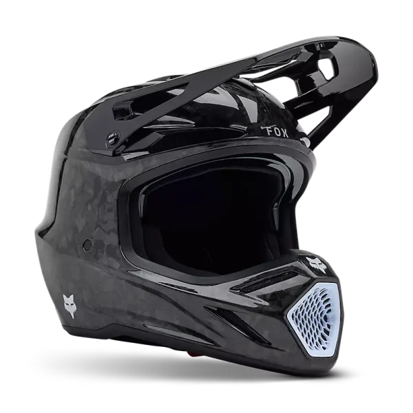 קסדת רכיבה פוקס קרבון מבריק - FOX V3 RS CARBON SOLID V26