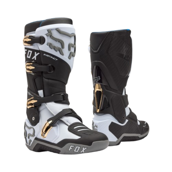 מגפי רכיבה פוקס אינסטינקט לבן/ שחור/ אפור - FOX INSTINCT V26