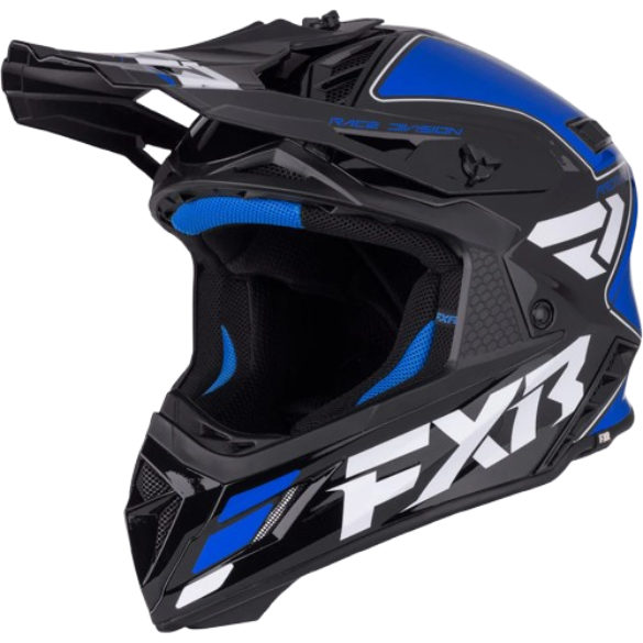 קסדת רכיבה אף אקס אר כחול/ שחור - FXR RACING HELIUM RACE 2026