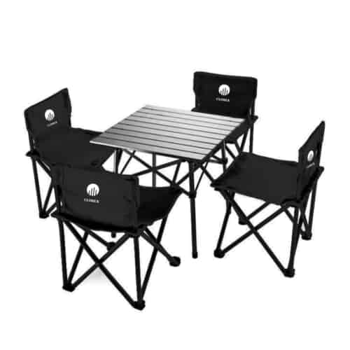 סט מיני קמפינג שולחן וכיסאות שחור סלימקס - CLIMEX CL 403