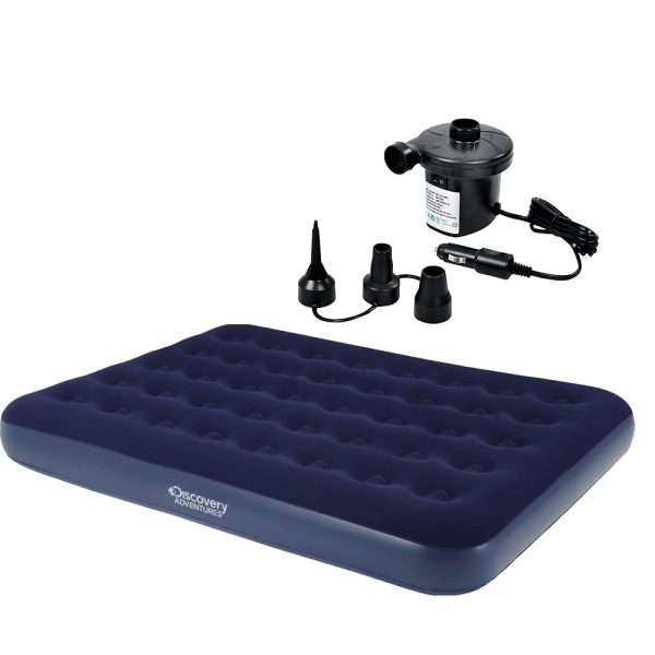 מזרן מתנפח זוגי + משאבת רכב 12V דיסקברי - DISCOVERY DS530 DOU + DS130