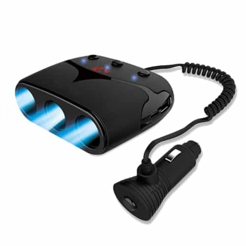 מפצל שקע חכם לטעינת טלפון ברכב אקו - ECO 190