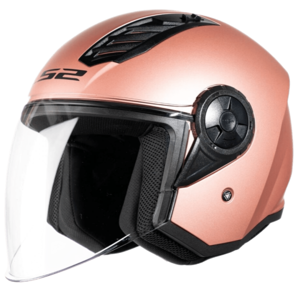 קסדת 3/4 אל אס 2 איירפלו 2 ורוד גולד מבריק - LS2 OF616 AIRFLOW II SOLID ROSE GOLD