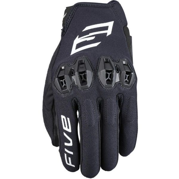 כפפות רכיבה קיץ פייב שחור/ לבן - FIVE TRICKS
