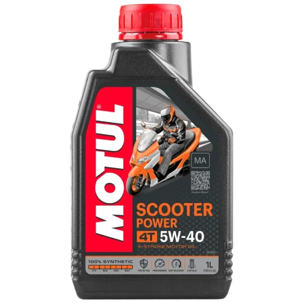 שמן מנוע מוטול למנועי 4 פעימות בנפח 1 ליטר - MOTUL SCOOTER POWER 4T 5W40