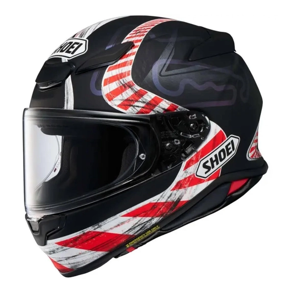 קסדה מלאה שואי אן אקס אר 2 שחור/ אדום - SHOEI NXR II KNEE DOWN TC-5