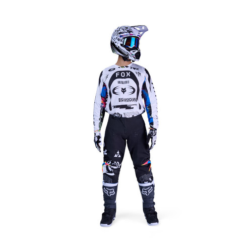 חליפת רכיבה פוקס 180 לבן/ שחור - FOX 180 IMAGE CPSMO V26