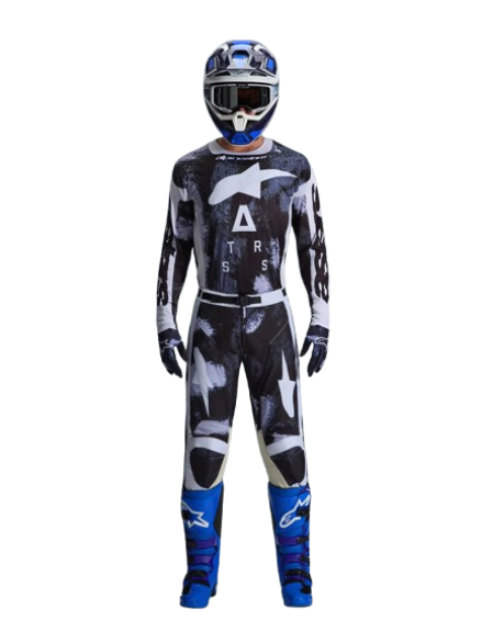 חליפת רכיבה אלפינסטארס אפור/ לבן - ALPINESTARS RACER LAHND 2026