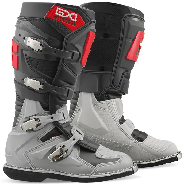 מגפי רכיבה גרנה אפור/ שחור/ אדום - GAERNE GX1 GOODYEAR