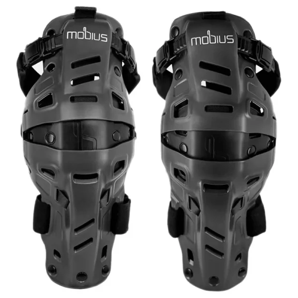 מגני ברכיים מוביוס אפור/ שחור - MOBIUS X8H HYBRID KNEE GUARD GREY/ BLACK‏