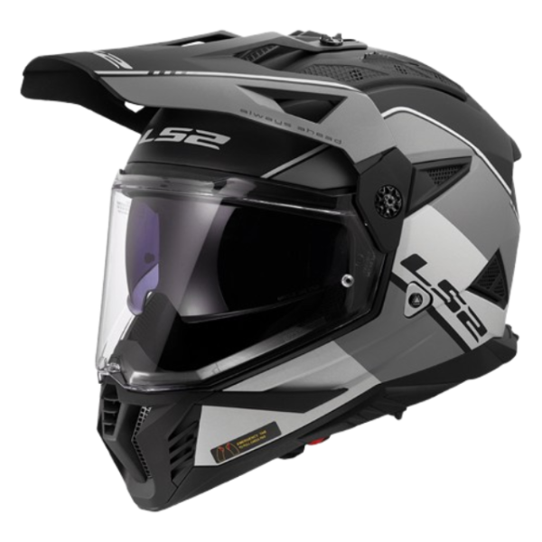 קסדת אדוונצ'ר אל אס 2 פיוניר II שחור/ אפור - LS2 PIONEER II MX702 BLACK/ GREY