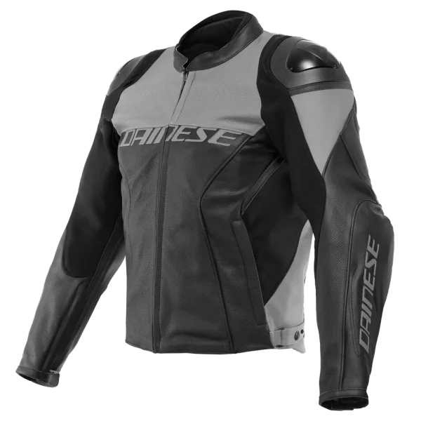 מעיל עור מחורר גברים דיינז שחור/ אפור - DAINESE RACING PERF 4