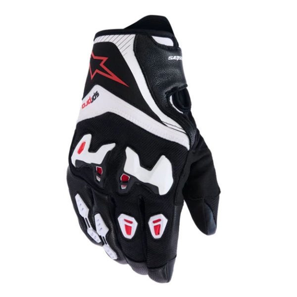 כפפות רכיבה קיץ אלפינסטארס שחור/ לבן/ אדום - ALPINESTARS SP-R PRO GLOVES